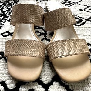 Anne Klein Block Heel Sandals 9.5